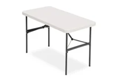 Iceberg IndestrucTable Commercial Folding Table, Indoor Or Outdoor, Platinum, 750 Lbs. Weight Capacity, 24” W X 48” L