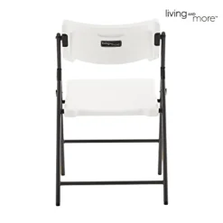 Living And More Commercial Folding Chair, Ergonomic Swiveling Back, Indoor Outdoor Use, 350-Pound Capacity, 1 Pack, White -Amazon Basics Furniture Shop 31b4ZqjlzIL
