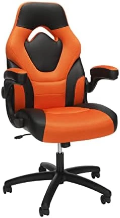 OFM Gaming Chair Ergonomic Racing Style PC Computer Desk Office Chair - 360 Swivel, Integrated Lumbar Support & Headrest, Adjustable Height, Recline Tilt Control, Flip-Up Arms, 275lb Max, 2022 Orange 6 OFM Gaming Chair Ergonomic Racing Style PC Computer Desk Office Chair - 360 Swivel, Integrated Lumbar Support & Headrest, Adjustable Height, Recline Tilt Control, Flip-Up Arms, 275lb Max, 2022 Orange - Image 6