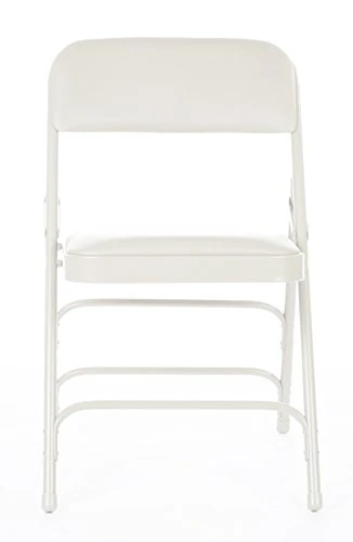 XL Series Vinyl Upholstered Folding Chair (4 Pack) - Heavy Duty 1.25" Thick Padded Seat And Back, Triple Braced - Quad Hinging, 300 Lb Tested (White) 1 XL Series Vinyl Upholstered Folding Chair (4 Pack) - Heavy Duty 1.25" Thick Padded Seat And Back, Triple Braced - Quad Hinging, 300 Lb Tested (White)