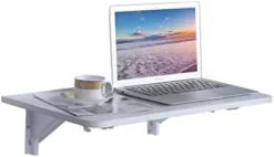 MCMACROS 9 Plus Wall Mounted Floating Folding Table, Drop Leaf Dining Table Small Wooden Desk For Office Home Kitchen(23.6" 15.6" (LW)), White -Amazon Basics Furniture Shop 31daoKAuAL. AC