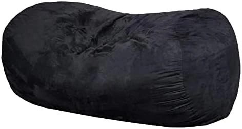 Great Deal Furniture Haley 6 Ft Faux Suede Microfiber Bean Bag (Charcoal) 9 Great Deal Furniture Haley 6 Ft Faux Suede Microfiber Bean Bag (Charcoal) - Image 9