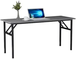 DlandHome 47 Inches Folding Table Computer Desk Portable ActivityTable Conference Table Home Office Desk, Fully Assembled Teak DND-ND5-120TB1 -Amazon Basics Furniture Shop 31geiSKwebL. AC