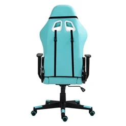 High-Back Swivel Gaming Chair Recliner With Lumbar Support And Headrest, Height Adjustable Ergonomic Office Desk Chair, Blue White 20 High-Back Swivel Gaming Chair Recliner With Lumbar Support And Headrest, Height Adjustable Ergonomic Office Desk Chair, Blue White -Amazon Basics Furniture Shop 31hJGoNQ4pS