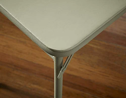 CoscoProducts 14696ANT1E Vinyl Top Folding Table, 1-Pack, Antique Linen 3 CoscoProducts 14696ANT1E Vinyl Top Folding Table, 1-Pack, Antique Linen - Image 3