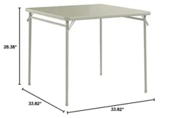 CoscoProducts 14696ANT1E Vinyl Top Folding Table, 1-Pack, Antique Linen