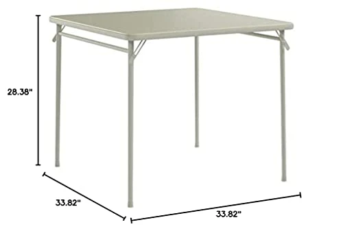 CoscoProducts 14696ANT1E Vinyl Top Folding Table, 1-Pack, Antique Linen 1 CoscoProducts 14696ANT1E Vinyl Top Folding Table, 1-Pack, Antique Linen