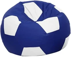 Ample Decor Leather Bean Bag Cover (No Filling), Plush Toys Storage Soft Leatherette, Water Resistant, Durable Construction Sturdy Zipper, Ideal For Teenagers, Adults – Blue -Amazon Basics Furniture Shop 31iKj7A2gjL. AC