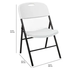 Amazon Basics Folding Plastic Chair With 350-Pound Capacity - 6-Pack, White -Amazon Basics Furniture Shop 31ij2eowgML