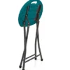 Mintra Home Folding Stools - 18.5in Height, Metal, Heavy Duty (1 Pack, Aqua Green)