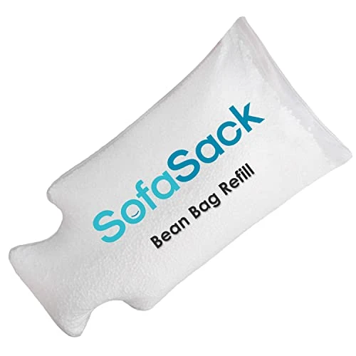 Sofa Sack Foam Filling Bean Bag Refill For Bean Bags, Loungers, And Pool Floats, 100L, White With EZ-Pour Zipper Spout 1 Sofa Sack Foam Filling Bean Bag Refill For Bean Bags, Loungers, And Pool Floats, 100L, White With EZ-Pour Zipper Spout