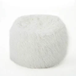 GDFStudio Lycus Faux Fur Bean Bag Chair (White) -Amazon Basics Furniture Shop 31jXVJA8t8L