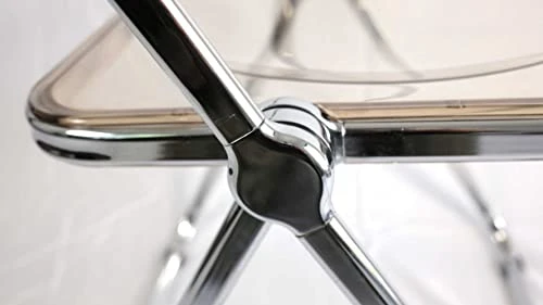 Inspirer Studio Contemporary Bauhaus Style Transparent Folding Chair (Tea) 2 Inspirer Studio Contemporary Bauhaus Style Transparent Folding Chair (Tea) - Image 2