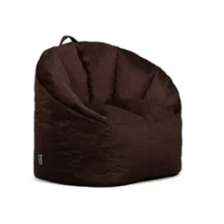 Big Joe Milano Bean Bag Chair, Dark Cocoa Plush, 2.5ft