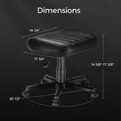 EUREKA ERGONOMIC Multi-Use Stool,Gaming Foot Stool,Height Adjustable Swivel Rolling Stool Chair W Wheels,Ottoman Footrest Simple Meeting Chair Video Game Stool For Gaming Home Office,Black -Amazon Basics Furniture Shop 31mHINTlhXL