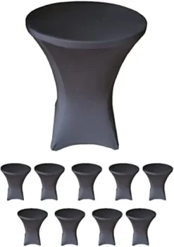 32 Round X 43" Tall Spandex Fitted Table Cover For Folding Bar Height Tables (Gold) -Amazon Basics Furniture Shop 31n6P6LM6LL. AC