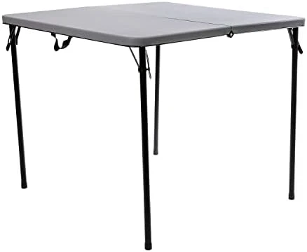 Flash Furniture 3-Foot Square Granite White Plastic Folding Table & Hercules™ Series Plastic Folding Chair - White - 4 Pack 650LB Weight Capacity Comfortable Event Chair-Lightweight Folding Chair 9 Flash Furniture 3-Foot Square Granite White Plastic Folding Table & Hercules™ Series Plastic Folding Chair - White - 4 Pack 650LB Weight Capacity Comfortable Event Chair-Lightweight Folding Chair - Image 9