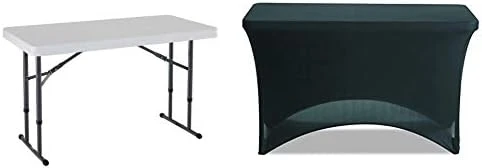 LIFETIME 80160 Commercial Height Adjustable Folding Utility Table, 4 Feet, White Granite 8 LIFETIME 80160 Commercial Height Adjustable Folding Utility Table, 4 Feet, White Granite - Image 8