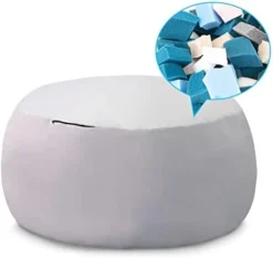 LapEasy Giant Bean Bag Chair Cover(Cover Only,No Filler),Oversized Round Soft Fluffy PV Velvet Washable Lazy Sofa Bean Bag Bed Cover For Adults, Living Room Bedroom Furniture Outside Cover(Black) -Amazon Basics Furniture Shop 31prJP8LEEL. AC