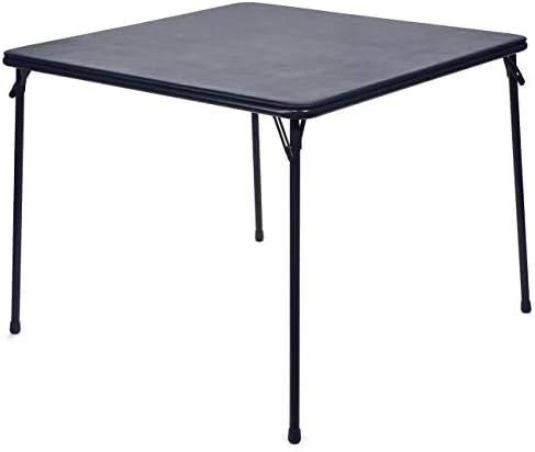 XL Series Square Folding Card Table (38") - Easy-to-Use Collapsible Legs For Portability And Storage - Vinyl Upholstery For Convenient Cleaning - Steel Construction, Wheelchair Accessible (Black) 4 XL Series Square Folding Card Table (38") - Easy-to-Use Collapsible Legs For Portability And Storage - Vinyl Upholstery For Convenient Cleaning - Steel Construction, Wheelchair Accessible (Black) - Image 4