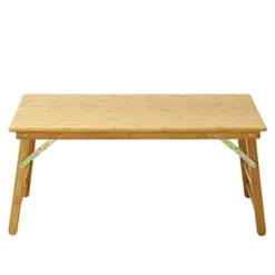 UNICOO - Bamboo Rectangular Folding Table Children's Art Craft Study Activity Table, Picnic Table, And Entertainment Table. (Table Only)