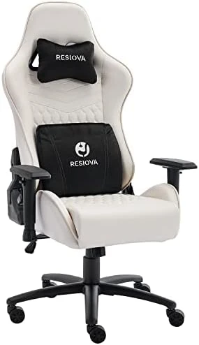 Resiova Gaming Chair Computer Office Gamer Chair With Lumbar Rest And Headrest Support,350lb Weight Capacity Metal Base Racing Style Pu Leather Ergonomic Desk Pc Chair… 14 Resiova Gaming Chair Computer Office Gamer Chair With Lumbar Rest And Headrest Support,350lb Weight Capacity Metal Base Racing Style Pu Leather Ergonomic Desk Pc Chair… - Image 14