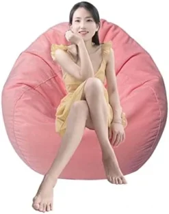 Lkminclafr Large 35" Corduroy Lazy Bean Storage Bag For Living Room(No Filler)(Pink, Large) 13 Lkminclafr Large 35" Corduroy Lazy Bean Storage Bag For Living Room(No Filler)(Pink, Large) -Amazon Basics Furniture Shop 31tue31h06L. AC