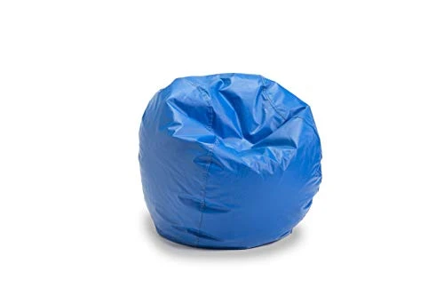 Child Bean Bag Chairs By Better American Products - Kid Sized Baseball Style Vinyl Bean Bag Chairs Perfect For Game Rooms And More {Blue} 1 Child Bean Bag Chairs By Better American Products - Kid Sized Baseball Style Vinyl Bean Bag Chairs Perfect For Game Rooms And More {Blue}