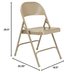 (4 Pack) National Public Seating 50 Series Choice All-Steel Folding Chair, Beige -Amazon Basics Furniture Shop 31vJNKMdJzL