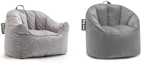 Big Joe Hug Bean Bag Chair, Gray Hyde, 3ft & Milano Bean Bag Chair, Gray Plush, 2.5ft 7 Big Joe Hug Bean Bag Chair, Gray Hyde, 3ft & Milano Bean Bag Chair, Gray Plush, 2.5ft - Image 7