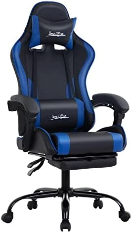 Gaming Chair Office Chair Desk Chair With Footrest Lumbar Support Headrest Armrest Task Rolling Swivel Ergonomic E-Sports Adjustable PC Gamer Chair (Red) 5 Gaming Chair Office Chair Desk Chair With Footrest Lumbar Support Headrest Armrest Task Rolling Swivel Ergonomic E-Sports Adjustable PC Gamer Chair (Red) - Image 5