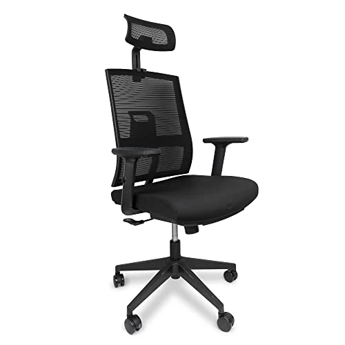 High Back Office Chair - Rolling Ergonomic Desk Chair With Wheels & Headrest, Adjustable Breathable Mesh Backrest - Provides Back & Lumbar Support - Suitable For Work, Study, Gaming 1 High Back Office Chair - Rolling Ergonomic Desk Chair With Wheels & Headrest, Adjustable Breathable Mesh Backrest - Provides Back & Lumbar Support - Suitable For Work, Study, Gaming