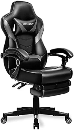 Gaming Chair For Adults Ergonomic Racing Style High Back Computer Chair With Footrest Headrest And Lumbar Support PU Leather 90-150 Degree Tilt -Amazon Basics Furniture Shop 41 TmLlHjAL. AC