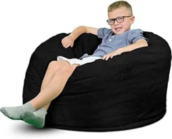 ULTIMATE SACK 3000 (3 Ft.) Bean Bag Chair Cover In Multiple Colors: Cover ONLY. (3000, Black Suede) 19 ULTIMATE SACK 3000 (3 Ft.) Bean Bag Chair Cover In Multiple Colors: Cover ONLY. (3000, Black Suede) -Amazon Basics Furniture Shop 41 wkq6hZmL. AC