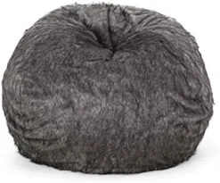 Christopher Knight Home Schley 5 Foot Bean Bag - Short Faux Fur - Black, Small -Amazon Basics Furniture Shop 410qWZQ6eJL. AC