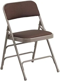 Flash Furniture 4 Pack HERCULES Series Curved Triple Braced & Double Hinged Burgundy Patterned Fabric Metal Folding Chair -Amazon Basics Furniture Shop 411VaZWJNOL. AC