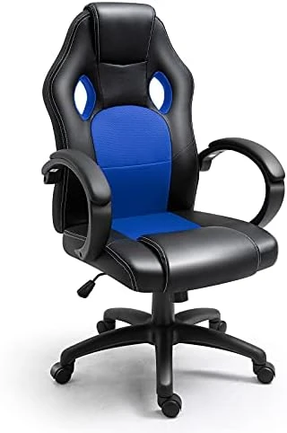 Polar Aurora Office Chair PU Leather Racing Style Computer Gaming Chairs Adjustable Swivel Desk Chair Black 6 Polar Aurora Office Chair PU Leather Racing Style Computer Gaming Chairs Adjustable Swivel Desk Chair Black - Image 6