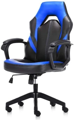 Ergonomic Computer Gaming Chair – PU Leather Desk Chair With Lumbar Support, Swivel Office Chair Executive Chair With Padded Armrest And Seat Cushion For Gaming, Study And Working 6 Ergonomic Computer Gaming Chair – PU Leather Desk Chair With Lumbar Support, Swivel Office Chair Executive Chair With Padded Armrest And Seat Cushion For Gaming, Study And Working - Image 6