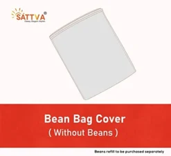 SATTVA 5ft Triangle Bean Bag For Adults - Big Bean Bag Covers Only (No Filling), Love Sack Bean Bag Oversized, All Weather Water Resistant Ultra Soft Zipper, For Dorm & Family Room (Green) -Amazon Basics Furniture Shop 412ZsC9qywL