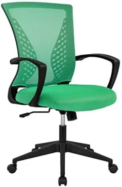 Vnewone Desk Computer Mesh Executive Task Rolling Gaming Swivel Modern Adjustable With Mid Back Lumbar Support Armrest For Home Women Men,Pink -Amazon Basics Furniture Shop 412kbqicBvL. AC