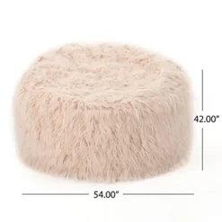 Christopher Knight Home Faux Fur Faux Fur Beanbag, 5', Pastel Pink -Amazon Basics Furniture Shop 412nGQsm1aL