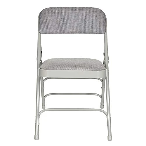 OEF Furnishings Premium Fabric Upholstered Steel Folding Chairs, 4 Pack, Grey 3 OEF Furnishings Premium Fabric Upholstered Steel Folding Chairs, 4 Pack, Grey - Image 3