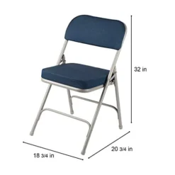 OEF Furnishings (2 Pack Fabric Upholstered 2" Cushion Folding Chair, Blue 13 OEF Furnishings (2 Pack Fabric Upholstered 2" Cushion Folding Chair, Blue -Amazon Basics Furniture Shop 413Rh3LzBOL