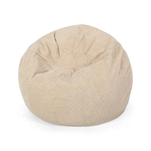 Christopher Knight Home Samantha 3 Foot Beanbag, Ivory 1 Christopher Knight Home Samantha 3 Foot Beanbag, Ivory