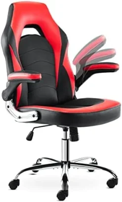 Gaming Chair - Ergonomic Office Chair Desk Chair With Flip-up Armrest And Height Adjustable Splicing PU Leather Computer Chair For Adults 23 Gaming Chair - Ergonomic Office Chair Desk Chair With Flip-up Armrest And Height Adjustable Splicing PU Leather Computer Chair For Adults -Amazon Basics Furniture Shop 414 VuAsGrL. AC