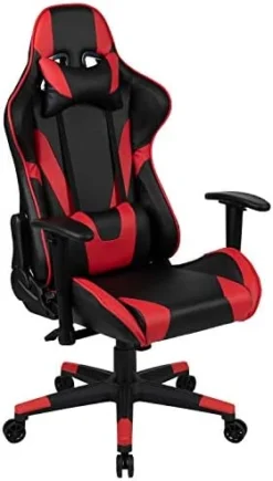 Flash Furniture X10 Gaming , Racing Office Ergonomic Computer PC Adjustable Swivel Chair With Flip-up Arms, Black LeatherSoft -Amazon Basics Furniture Shop 414Bisck90L. AC