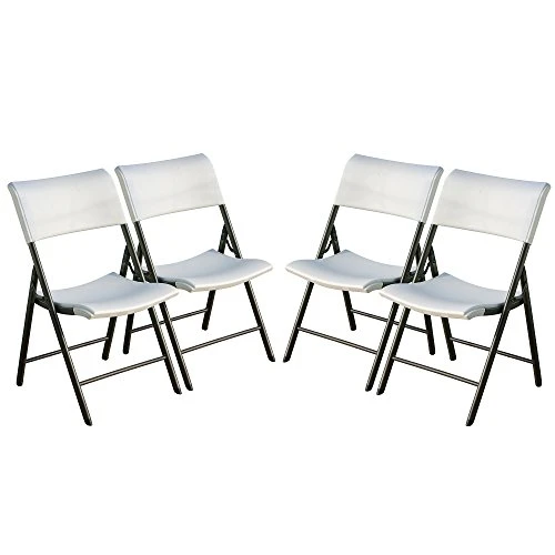 Lifetime 80191 Light Commercial Folding Chair, White Granite With Gray Frame, 4 Pack 4 Lifetime 80191 Light Commercial Folding Chair, White Granite With Gray Frame, 4 Pack - Image 4