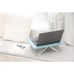 Maarch Small Folding Table, Portable Beach Table, Tray Table, Foldable Low Picnic Camping Table For Sitting On The Floor, Light Blue -Amazon Basics Furniture Shop 414YKuFKabL