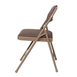 OEF Furnishings (4 Pack Fabric Upholstered Steel Folding Chair, Brown -Amazon Basics Furniture Shop 4156ML2LvzL