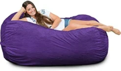 ULTIMATE SACK Lounger Bean Bag Chair: Giant Foam-Filled Furniture - Machine Washable Covers, Double Stitched Seams, Durable Inner Liner, And 100% Virgin Foam. Corner Chair. (Charcoal, Fur) -Amazon Basics Furniture Shop 415oV3tnNZL. AC